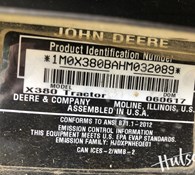 2017 John Deere X380 Thumbnail 7